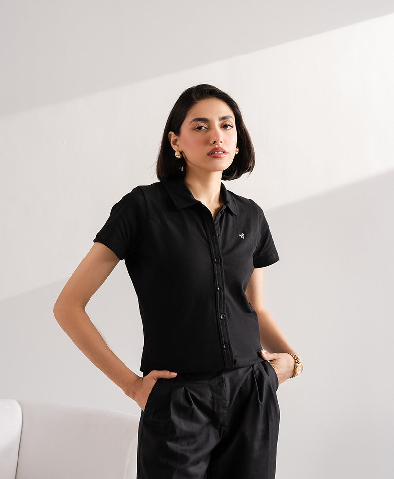 Black POLO Cardigan (Women)