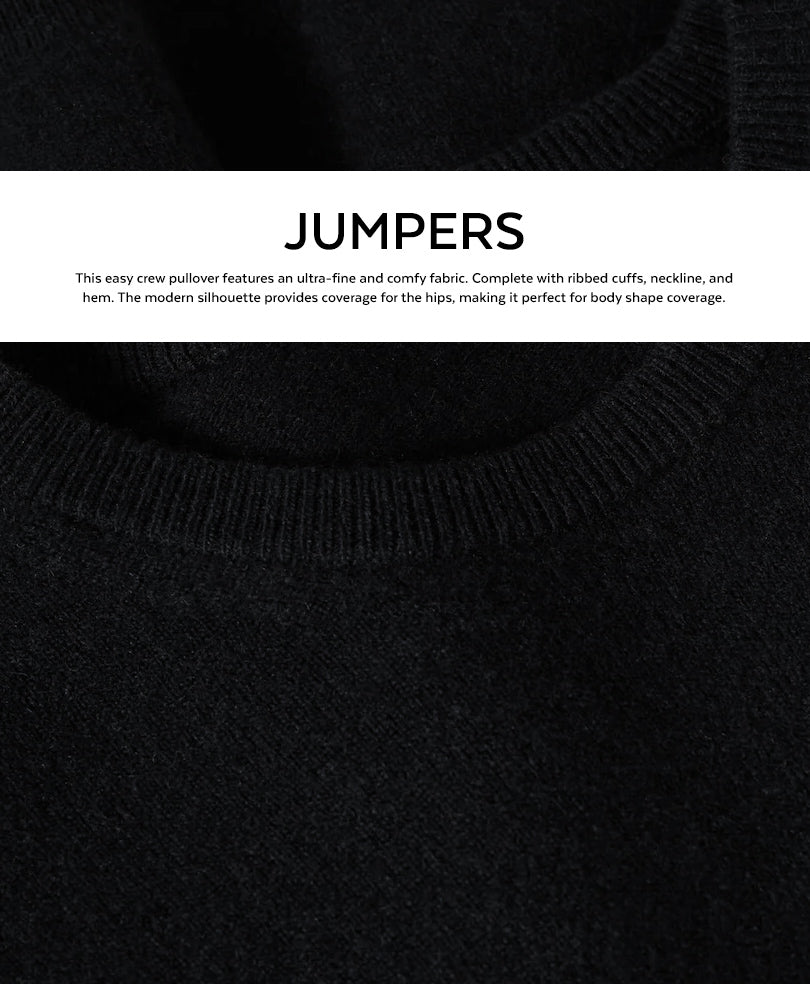 Black Crew Neck Jumper Sweater
