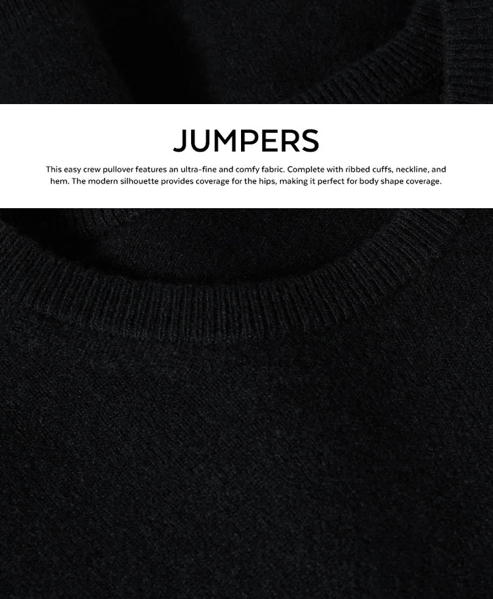 Black Crew Neck Jumper Sweater