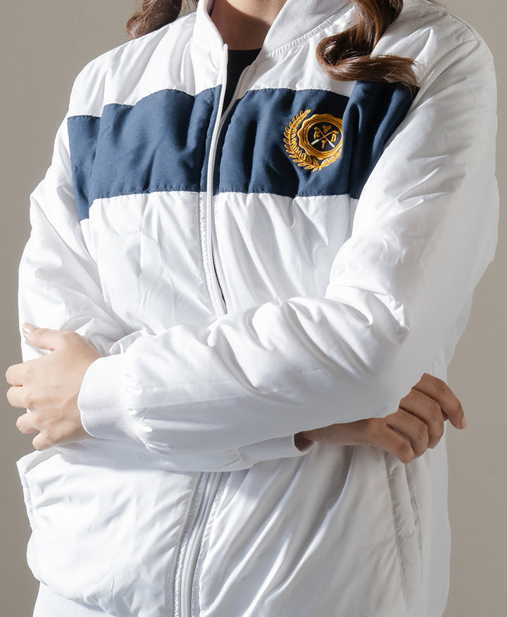 White Sports Bomber Jacket (Women)