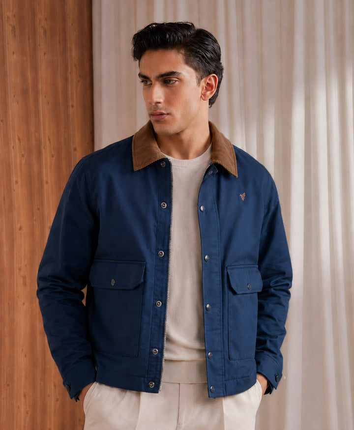 Navy Modern Barn Jacket
