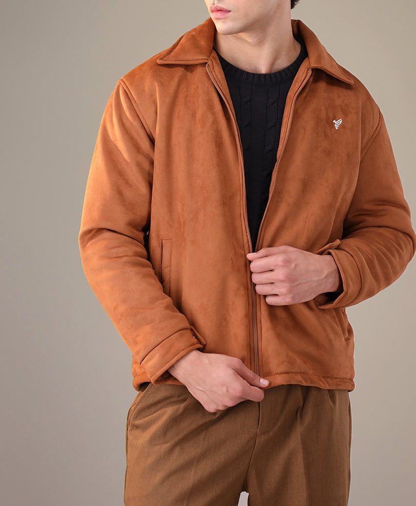 Camel Suede Flight Jacket