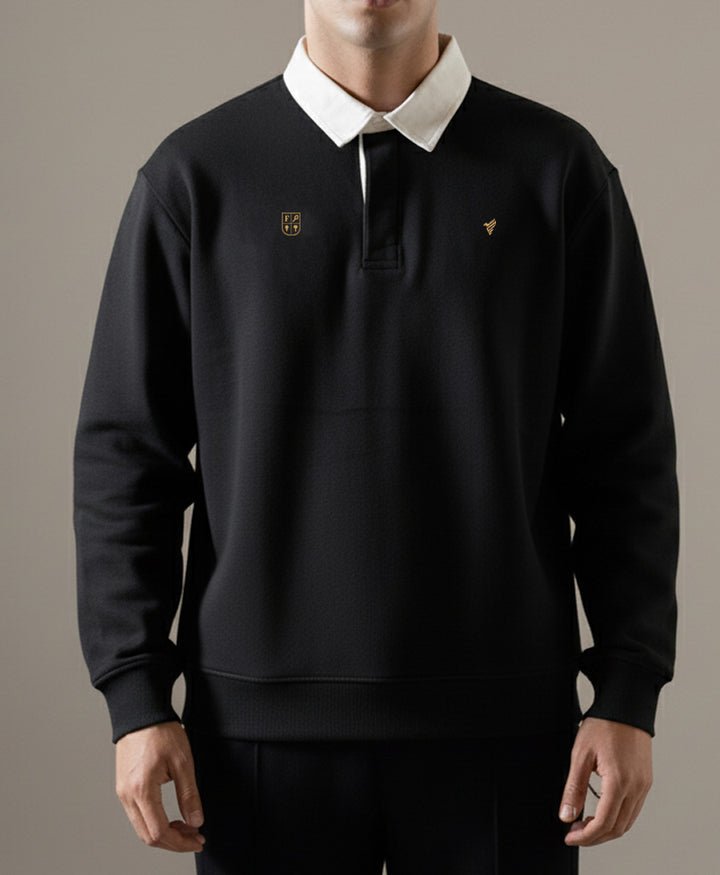 Black Rugby Sweatshirt