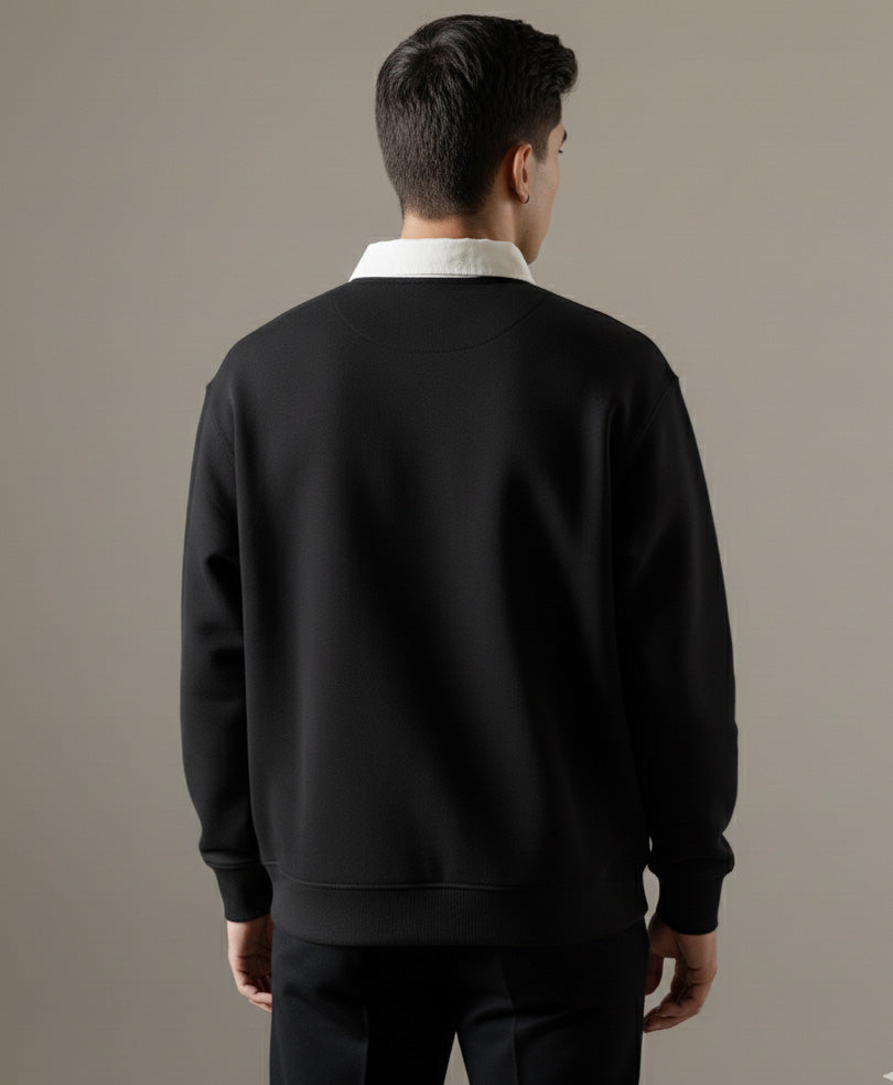 Black Rugby Sweatshirt