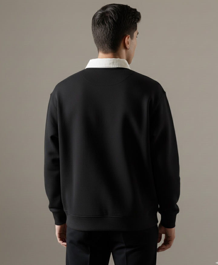 Black Rugby Sweatshirt