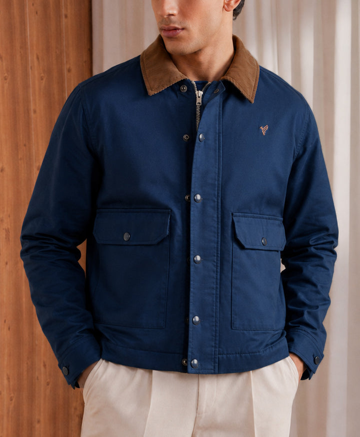 Navy Modern Barn Jacket