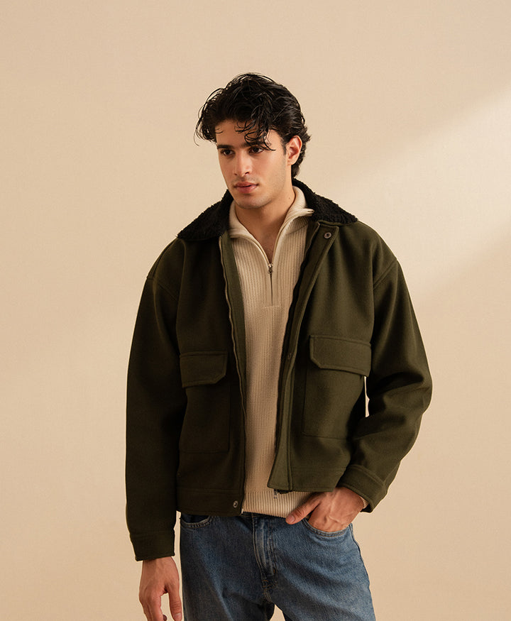 Tofu Mock Zipper Sweater