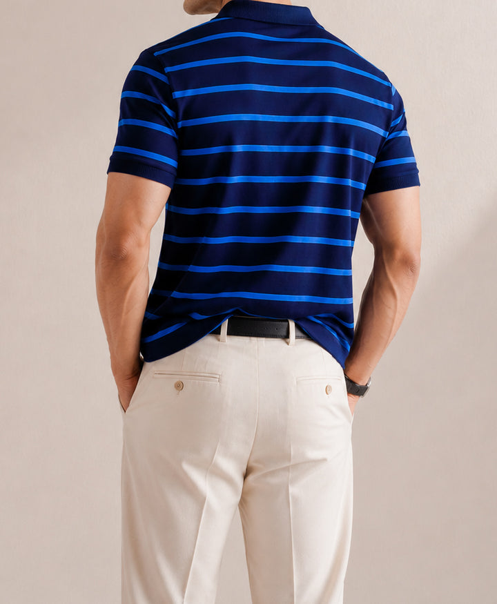 Nautical Navy Striped POLO