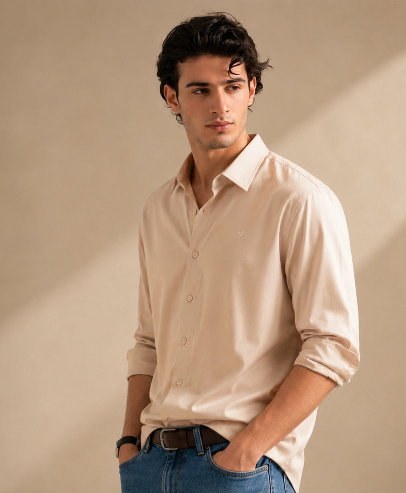 Beige Sleek Shirt