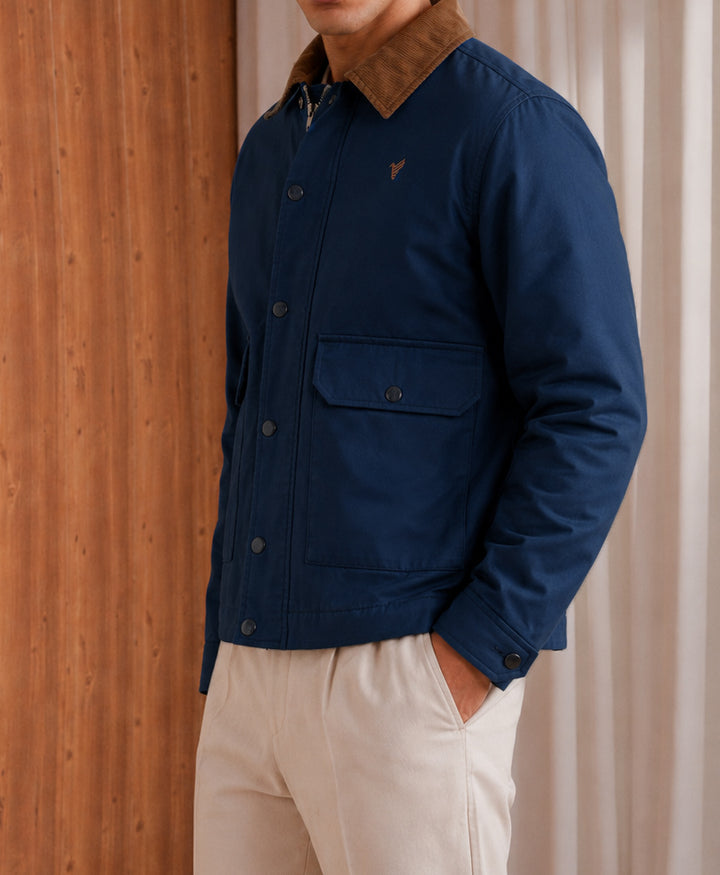 Navy Modern Barn Jacket