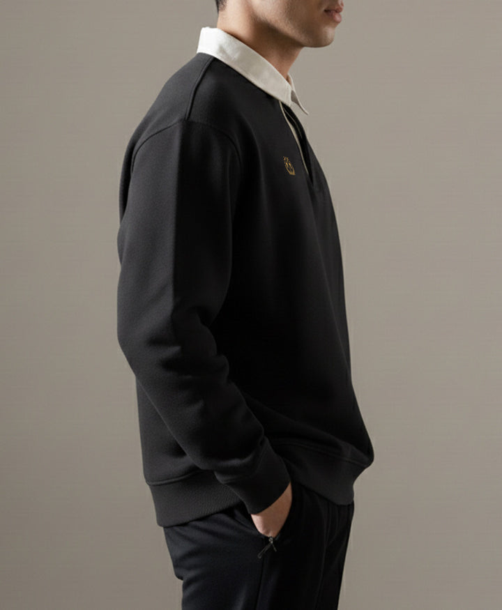 Black Rugby Sweatshirt