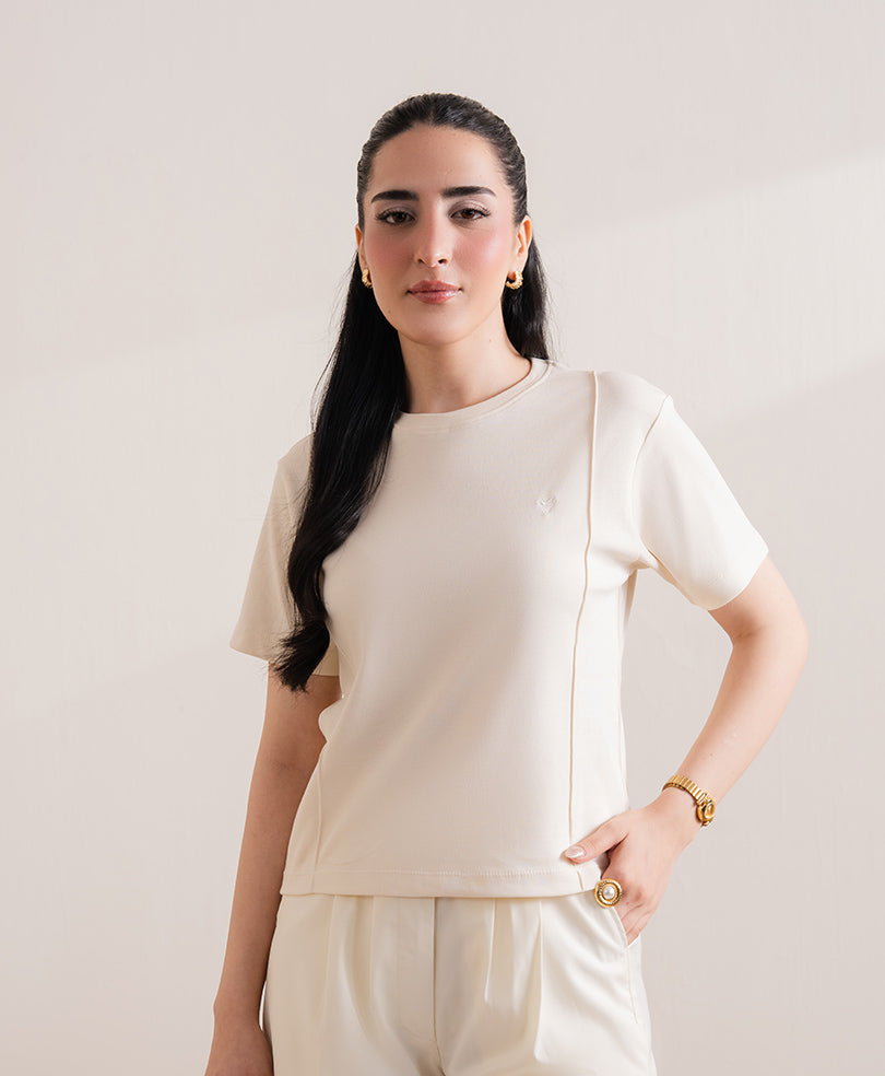 Tofu Pleated Crew (Women)