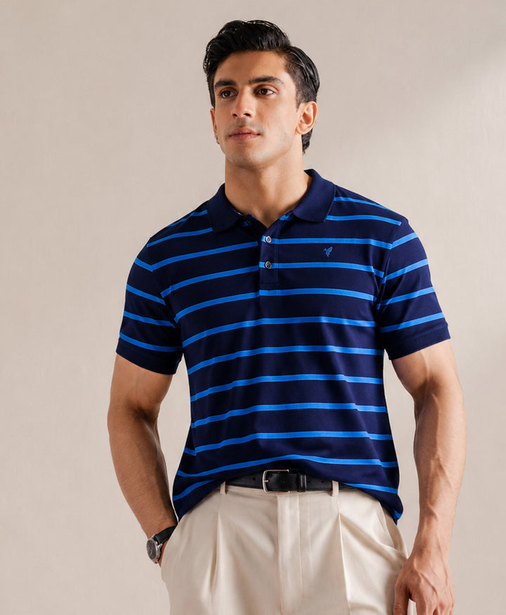 Nautical Navy Striped POLO