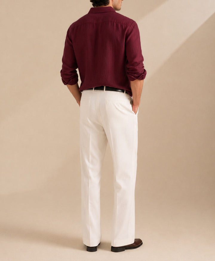 Maroon Textured Shirt