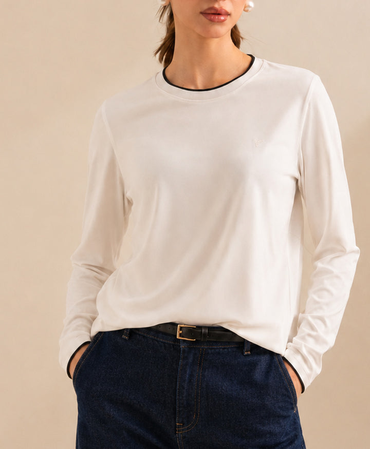 OFF White Contrast Crew (Women)