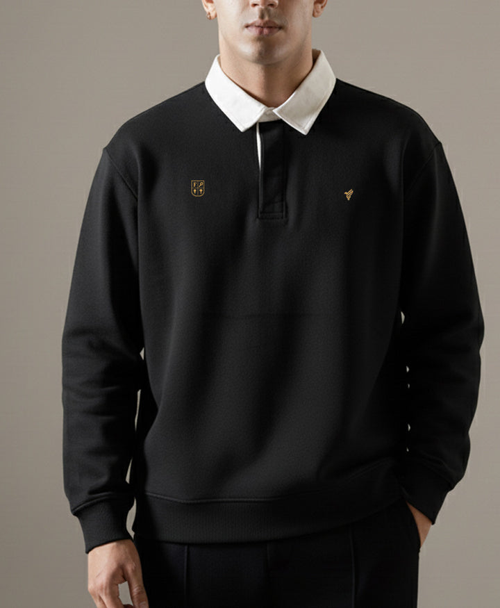 Black Rugby Sweatshirt