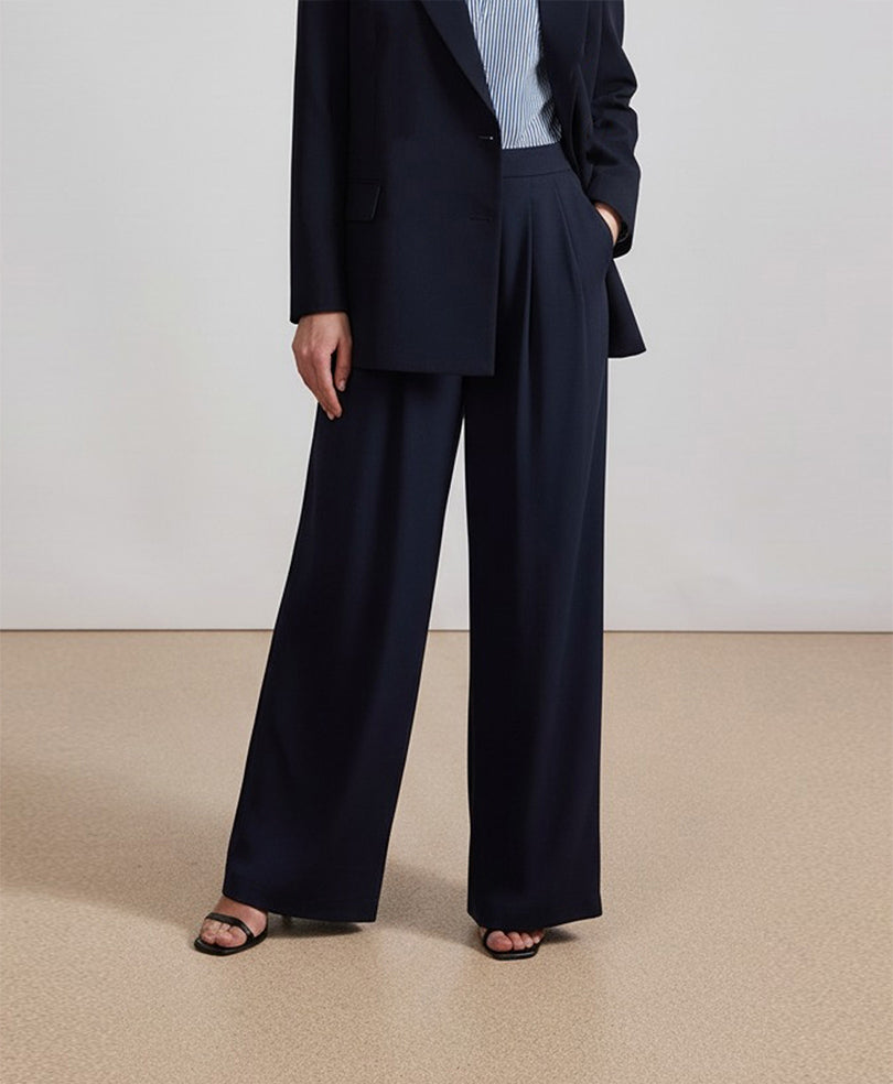 Dk Navy Formal Wide Leg Pants (Women)