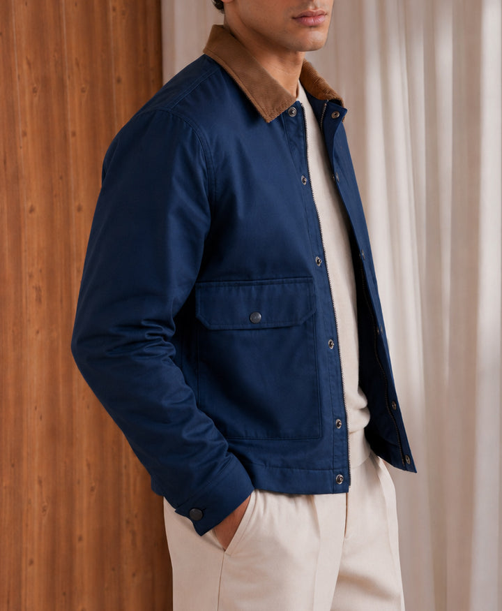 Navy Modern Barn Jacket