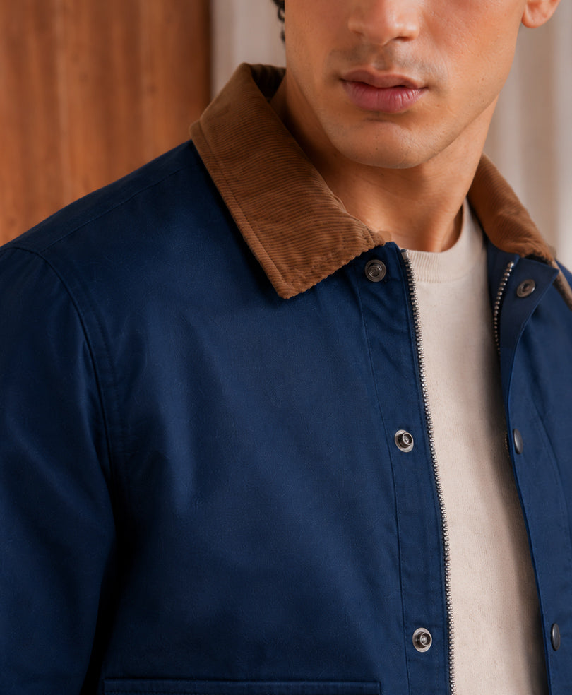 Navy Modern Barn Jacket