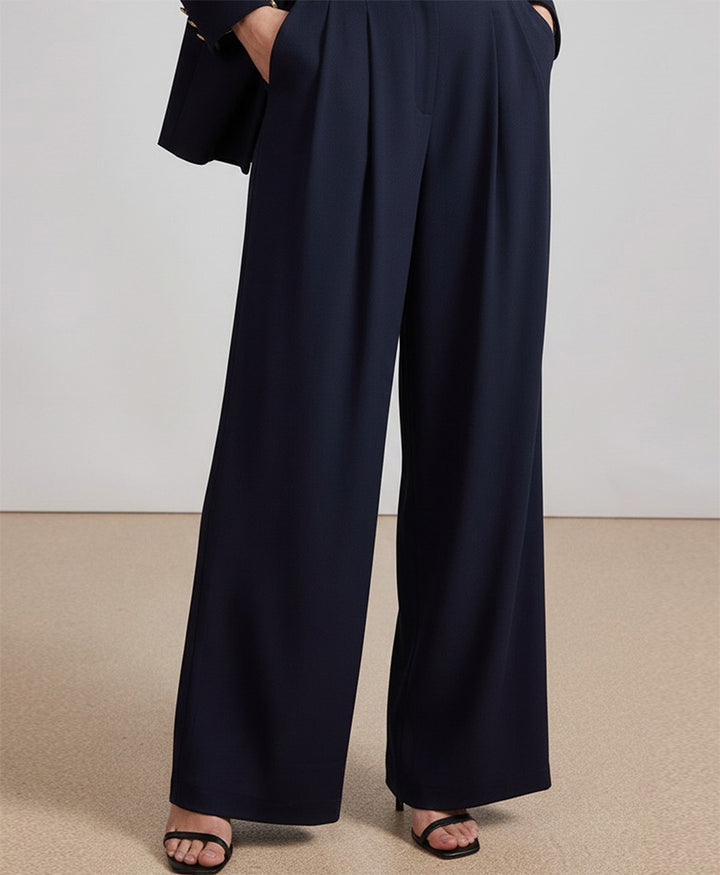 Dk Navy Formal Wide Leg Pants (Women)