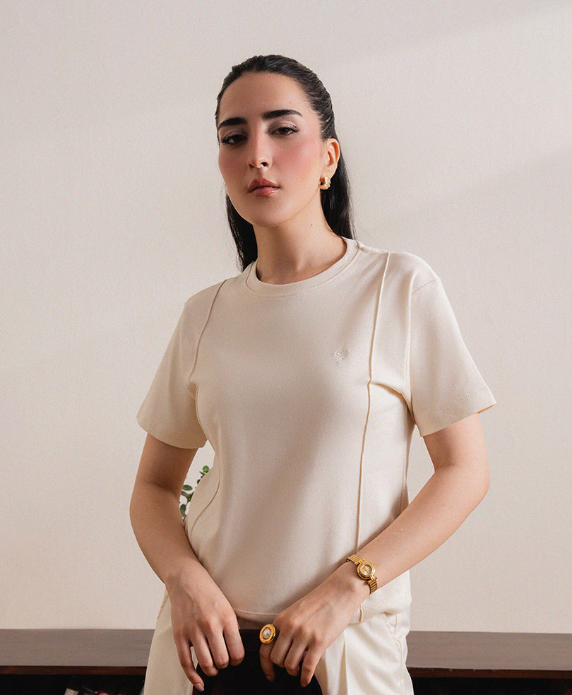 Tofu Pleated Crew (Women)