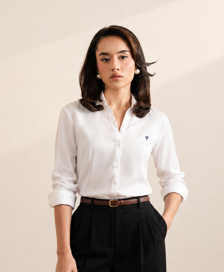 White FITTED Shirt (Women)