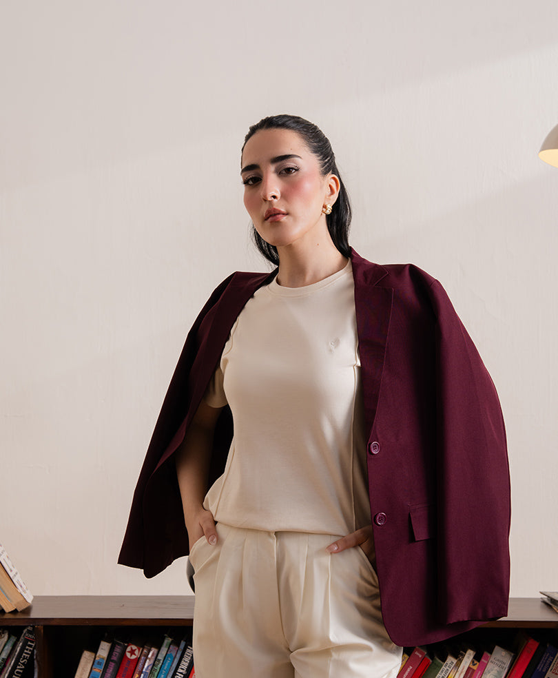 Tofu Pleated Crew (Women)