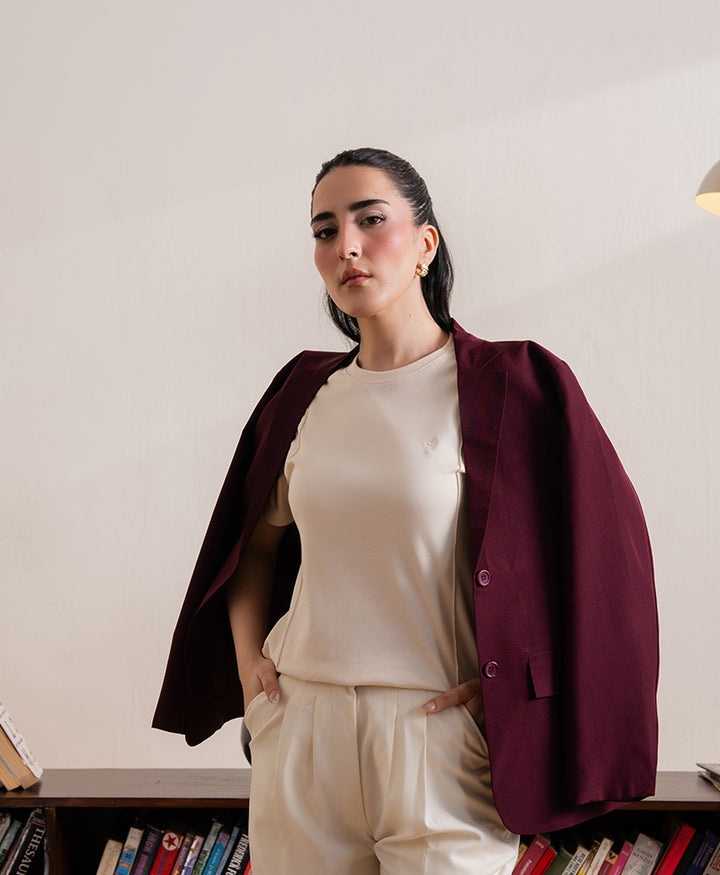 Tofu Pleated Crew (Women)