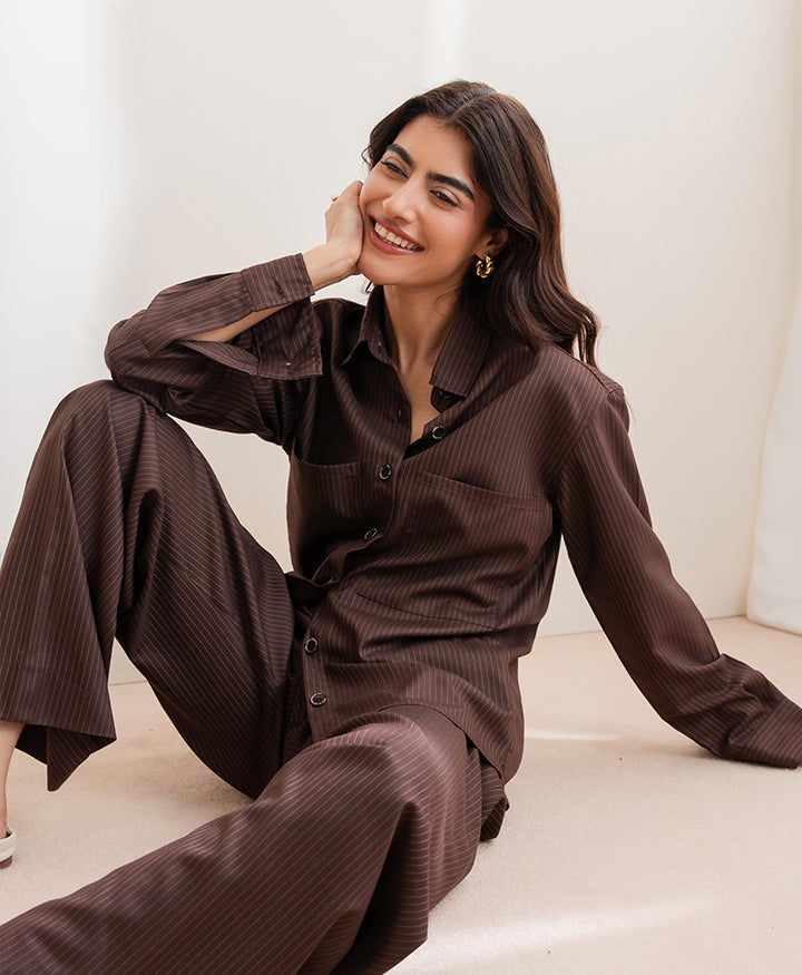 Cocoa Pinstripe Pants (Women)