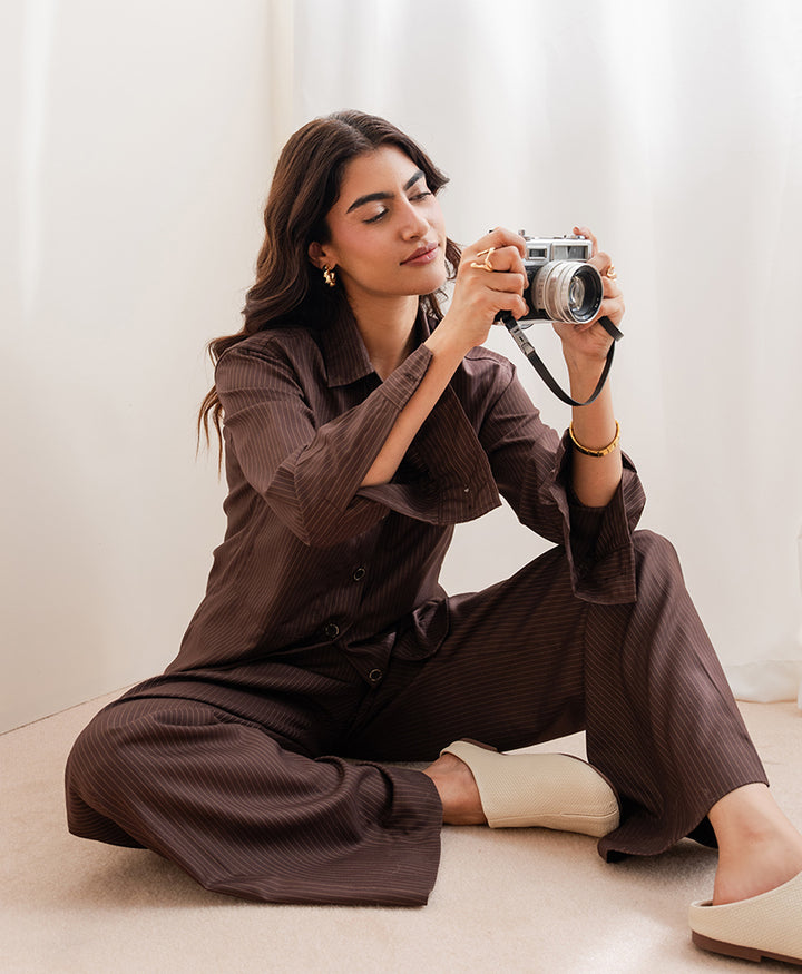 Cocoa Pinstripe Pants (Women)