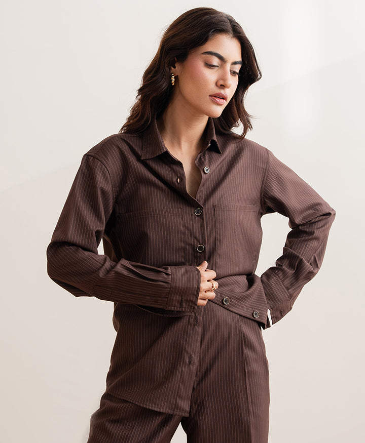 Cocoa Pinstripe Pants (Women)
