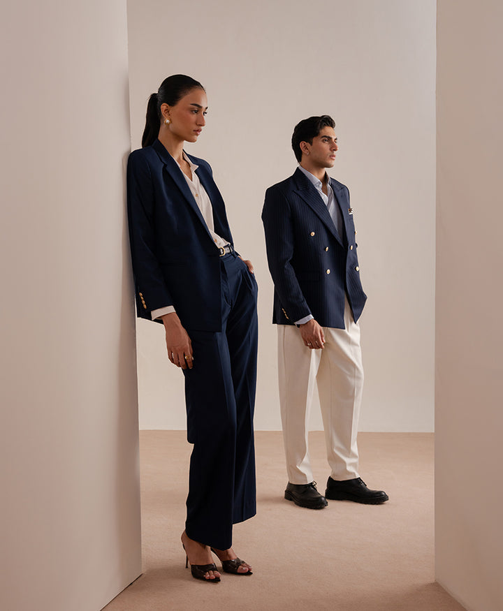 Montclair Navy Tailored Pants (Women)