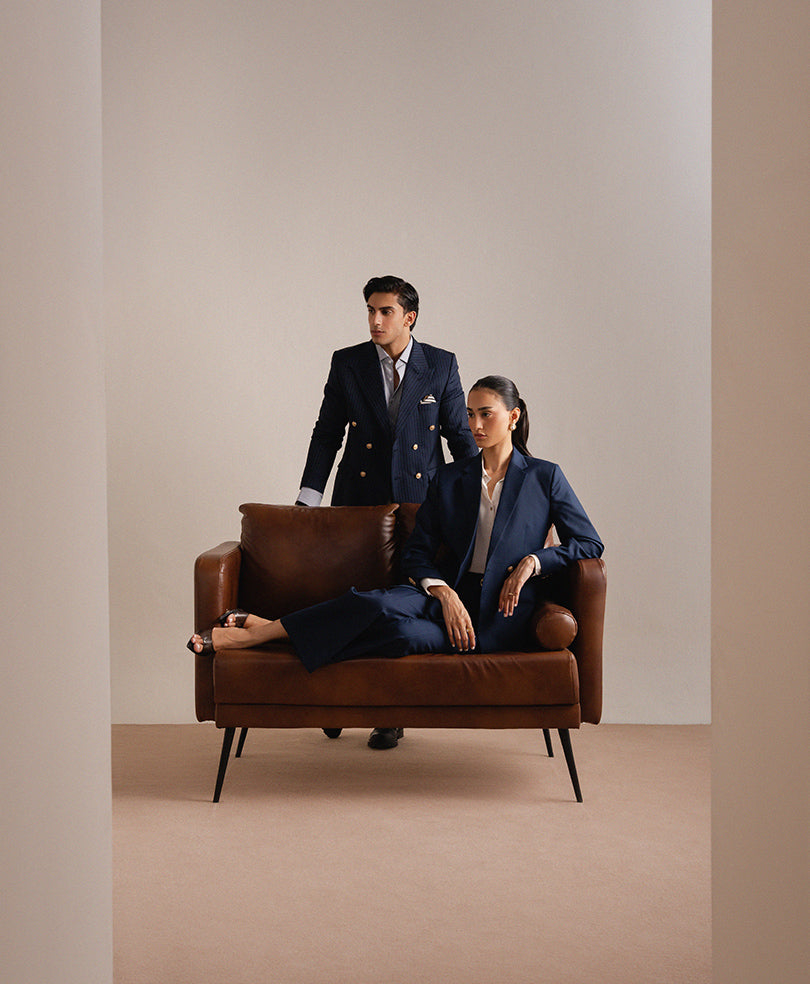 Montclair Navy Tailored Pants (Women)