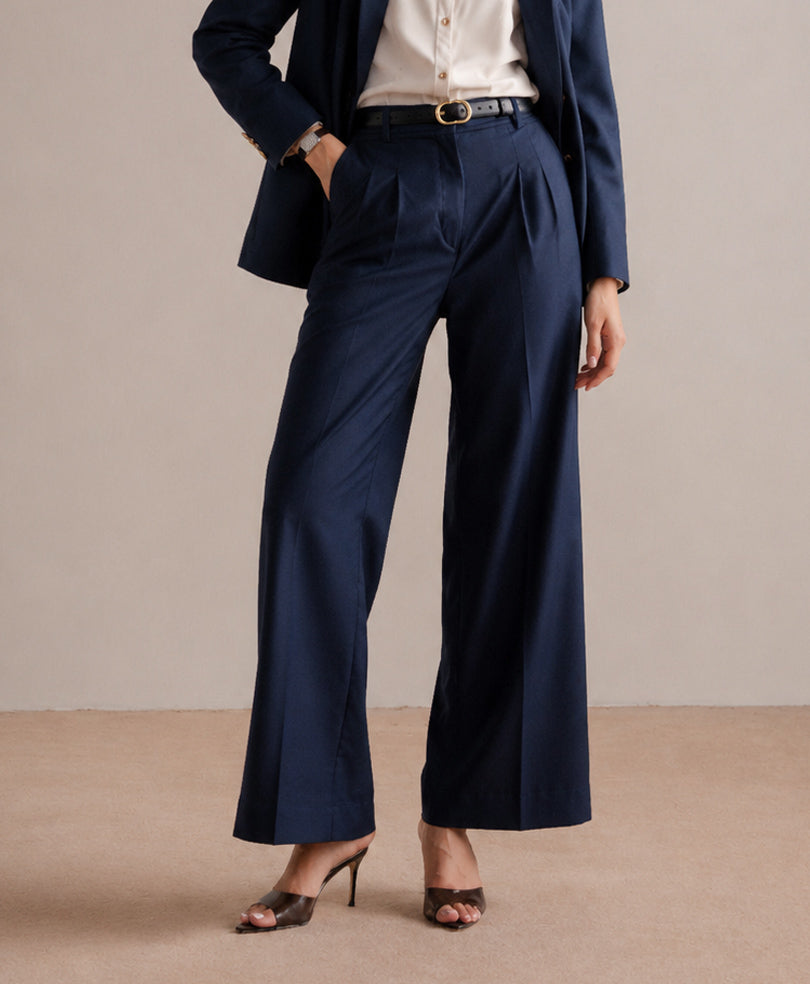 Montclair Navy Tailored Pants (Women)