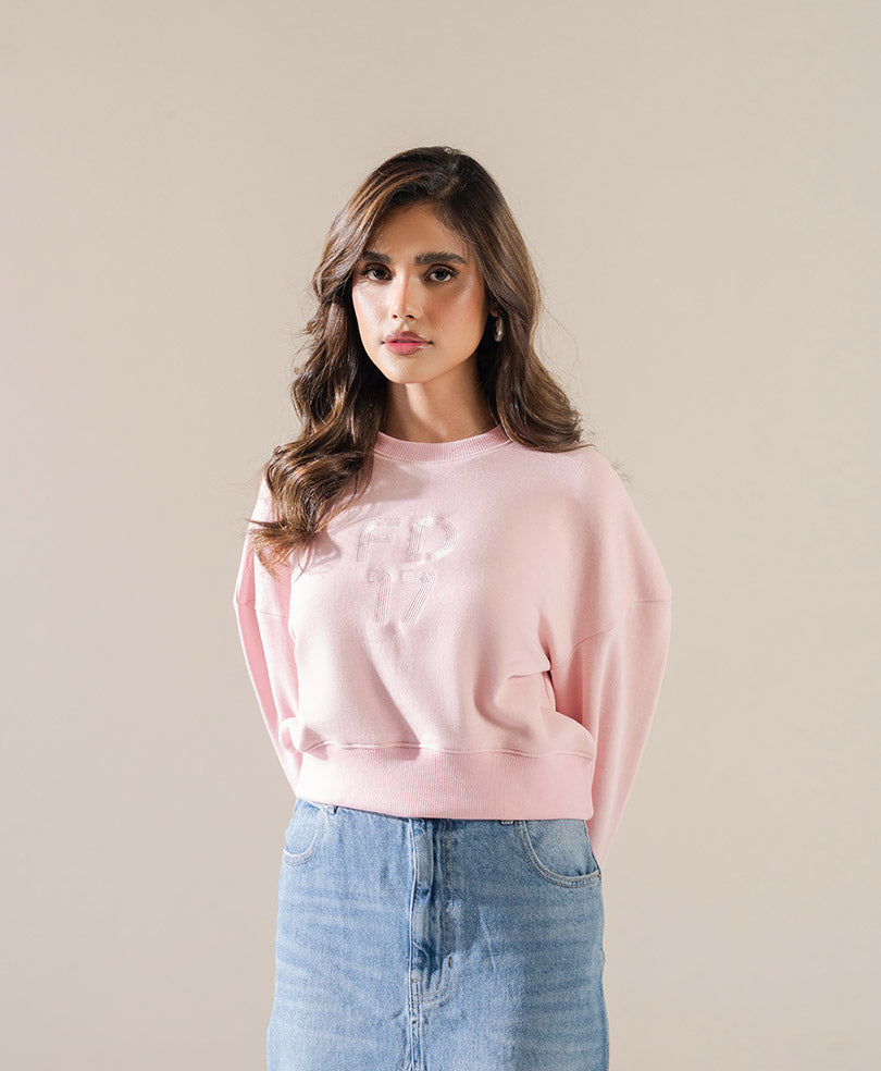 Cropped Pink Sweatshirt (Women)