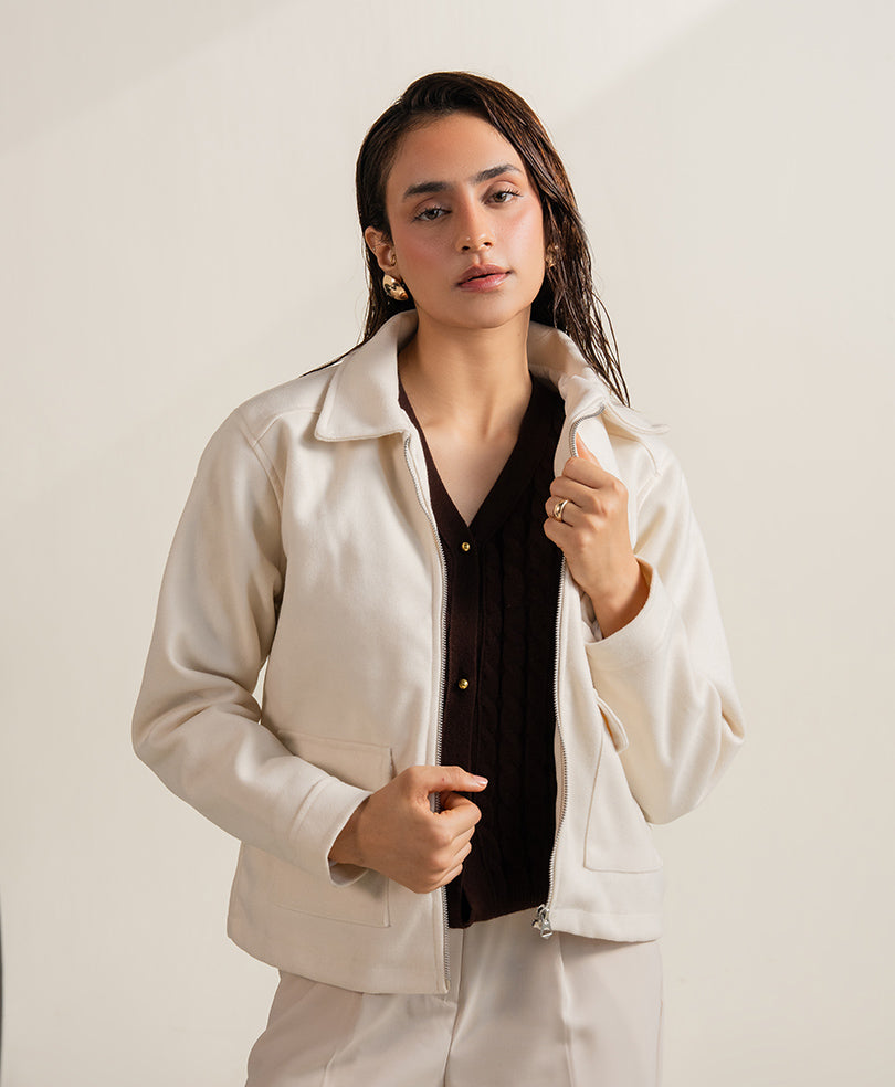 OFF White Soft Zip-Up Jacket (Women)