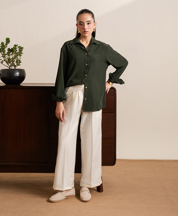 Olive Classic Sleek Shirt (Women)