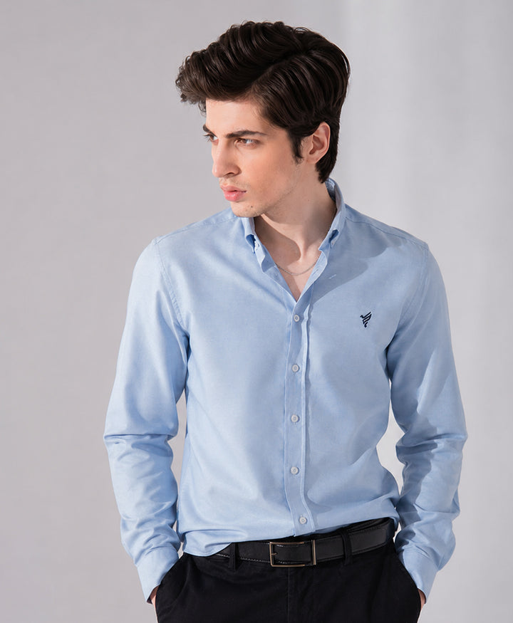 Sky Blue Oxford Shirt (Slim / Modern Fit)