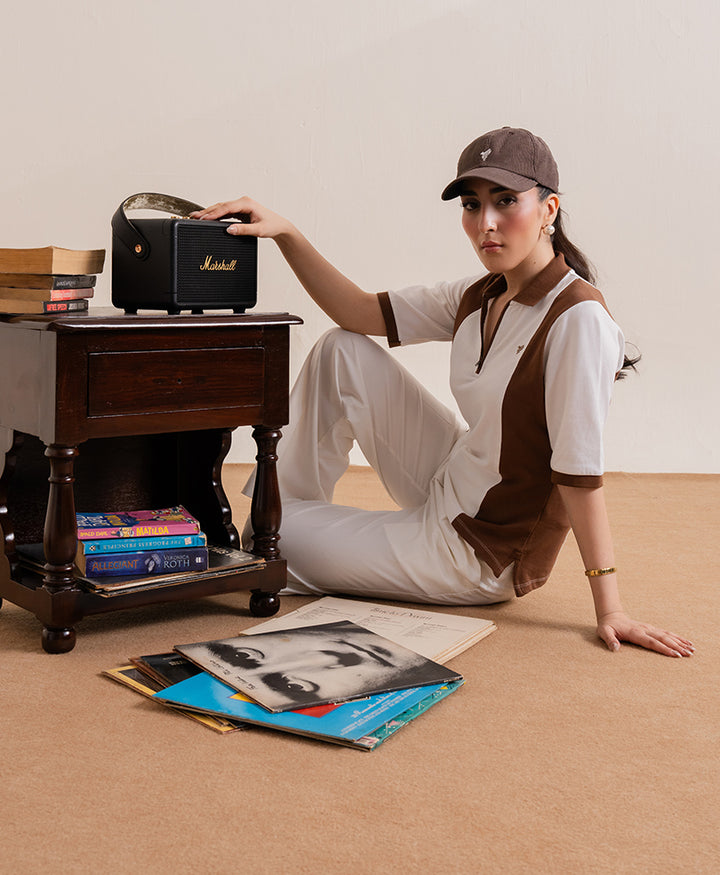 Toffee & White Panel POLO (Women)