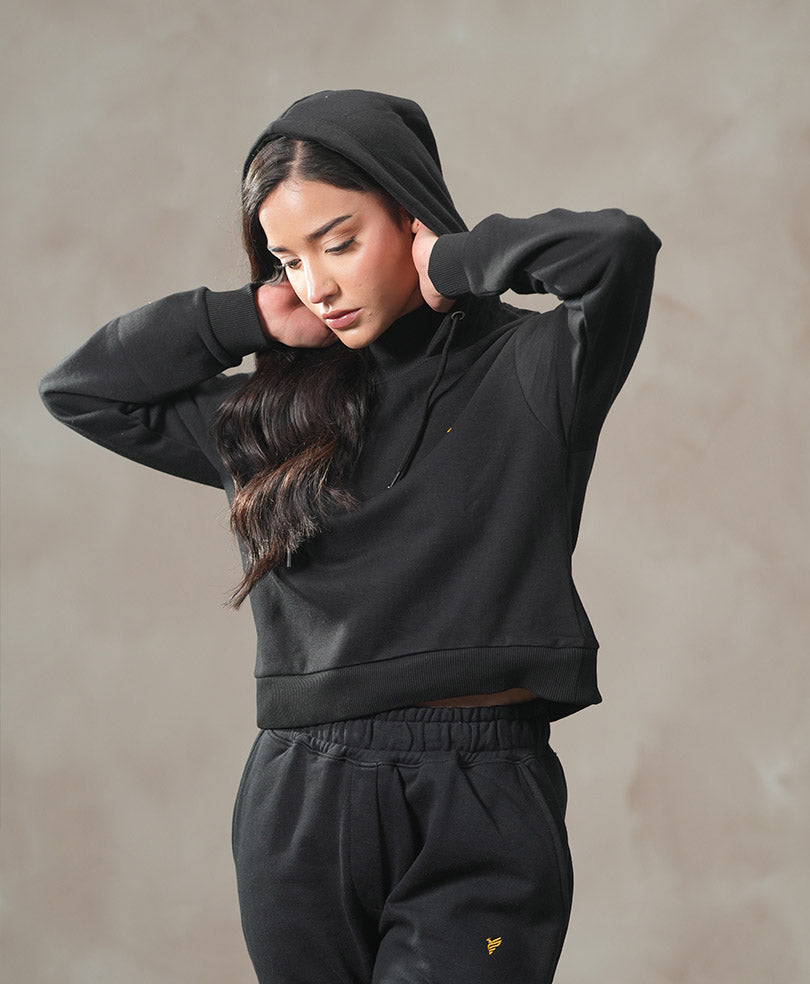 Black Cropped Hood (Women)