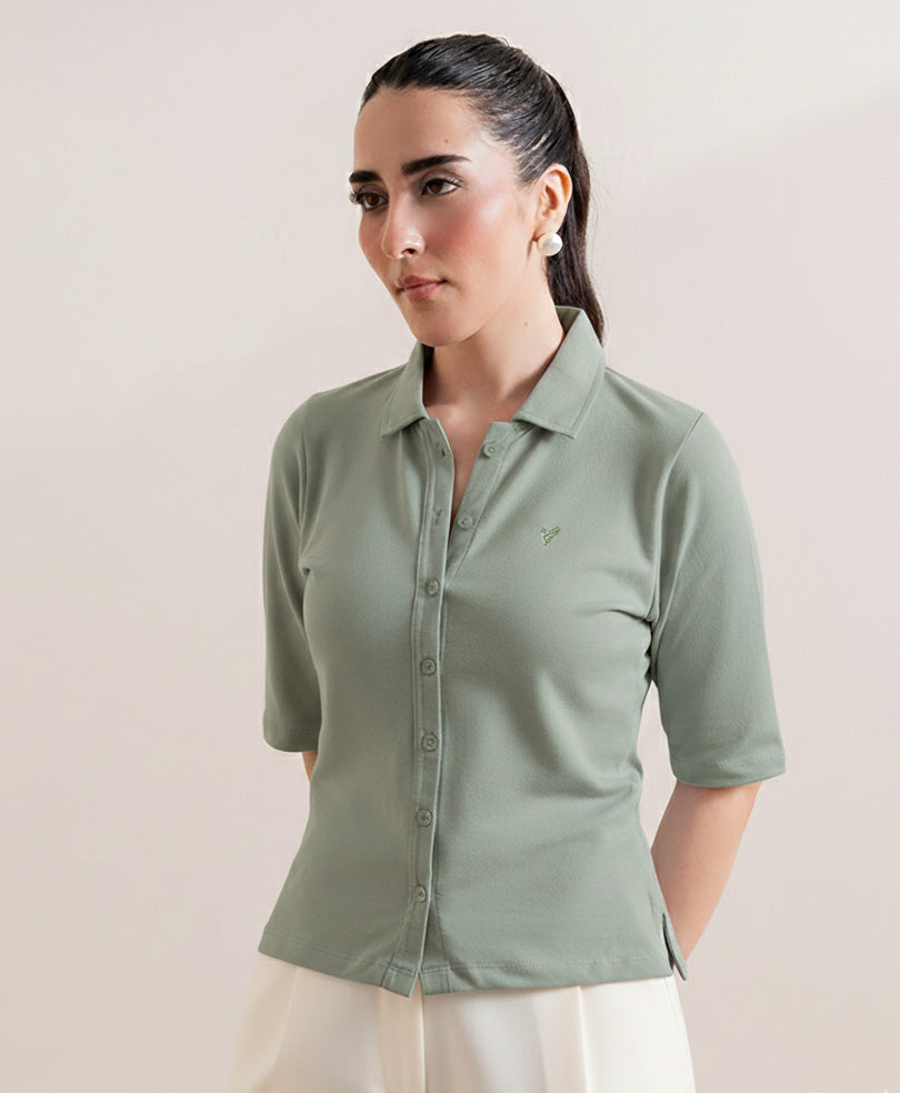 Sage Green Cardigan POLO (Women)