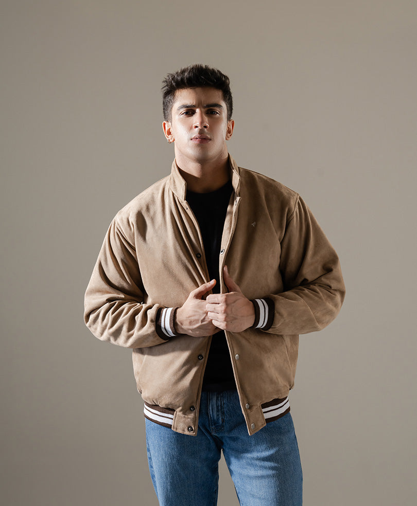 Lt Brown Suede Jacket