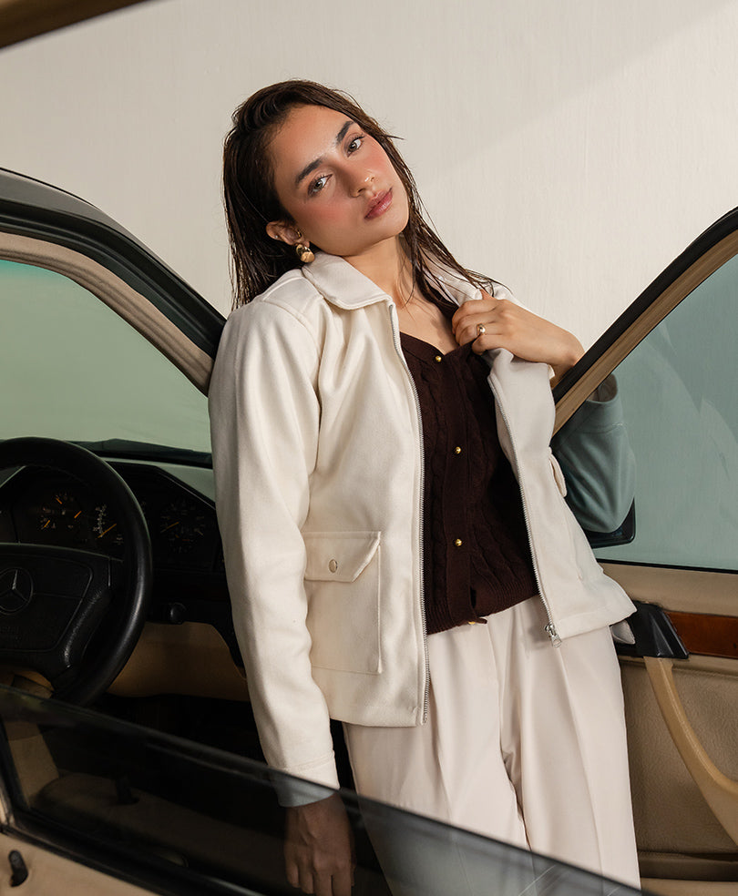 OFF White Soft Zip-Up Jacket (Women)