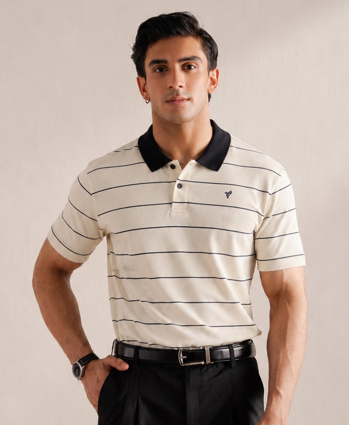Classic Cream Striped POLO