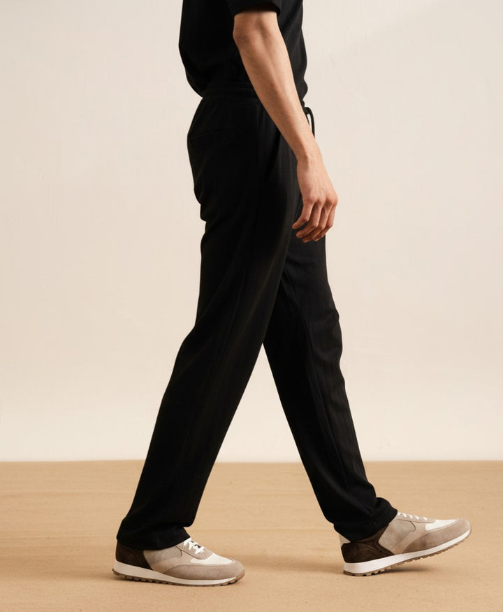 Black Drop Needle Trouser