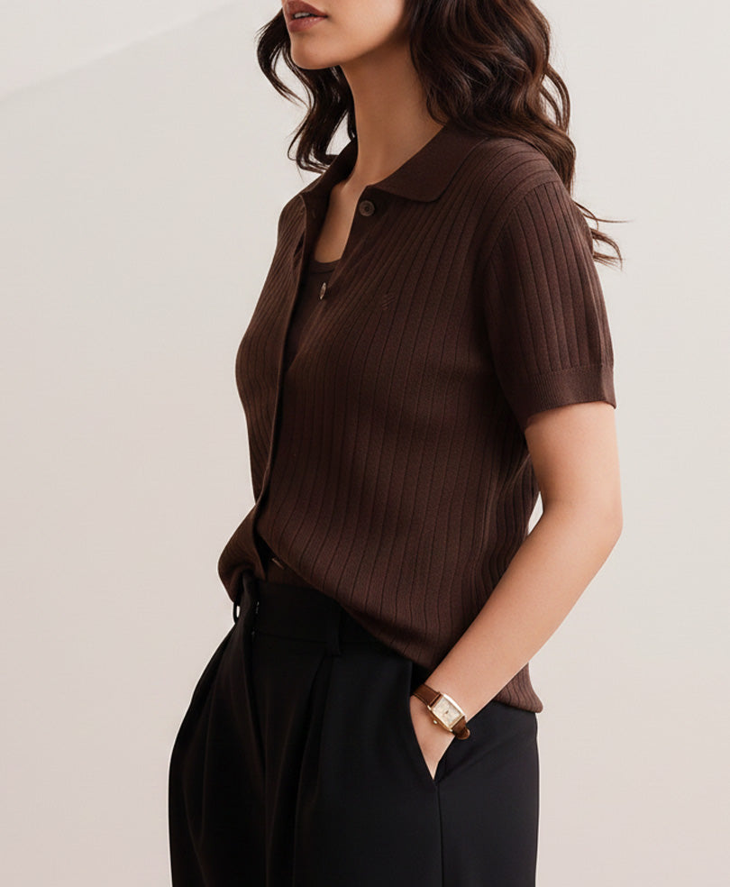 Chocolate Fine Knit Cardigan (Women)