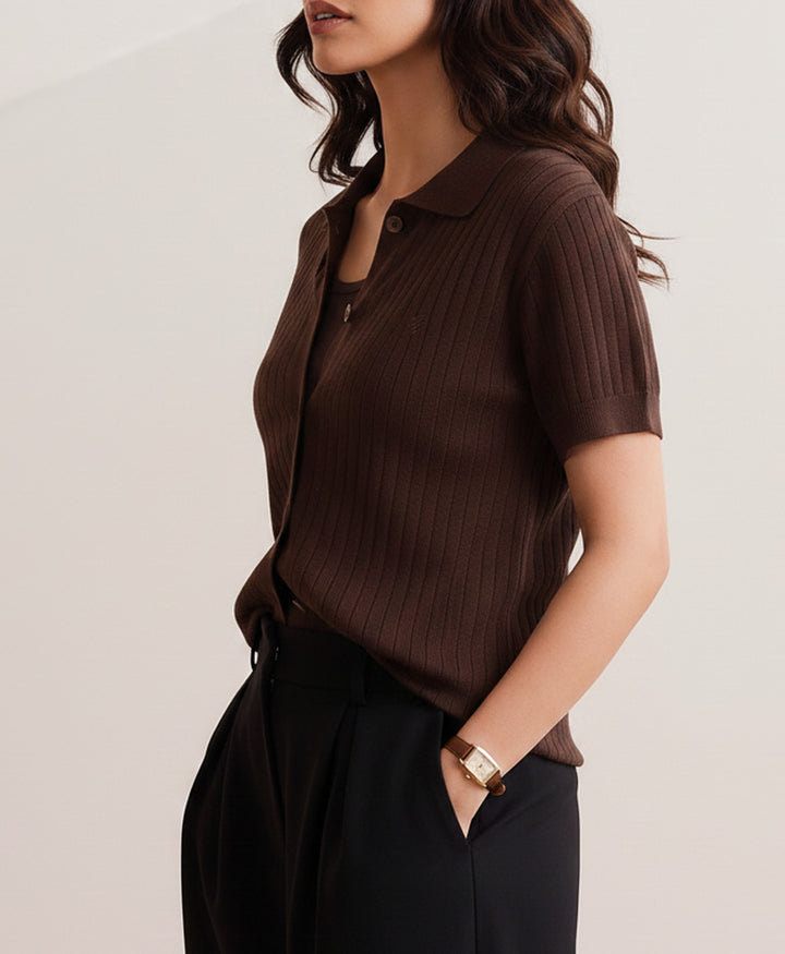 Chocolate Fine Knit Cardigan (Women)
