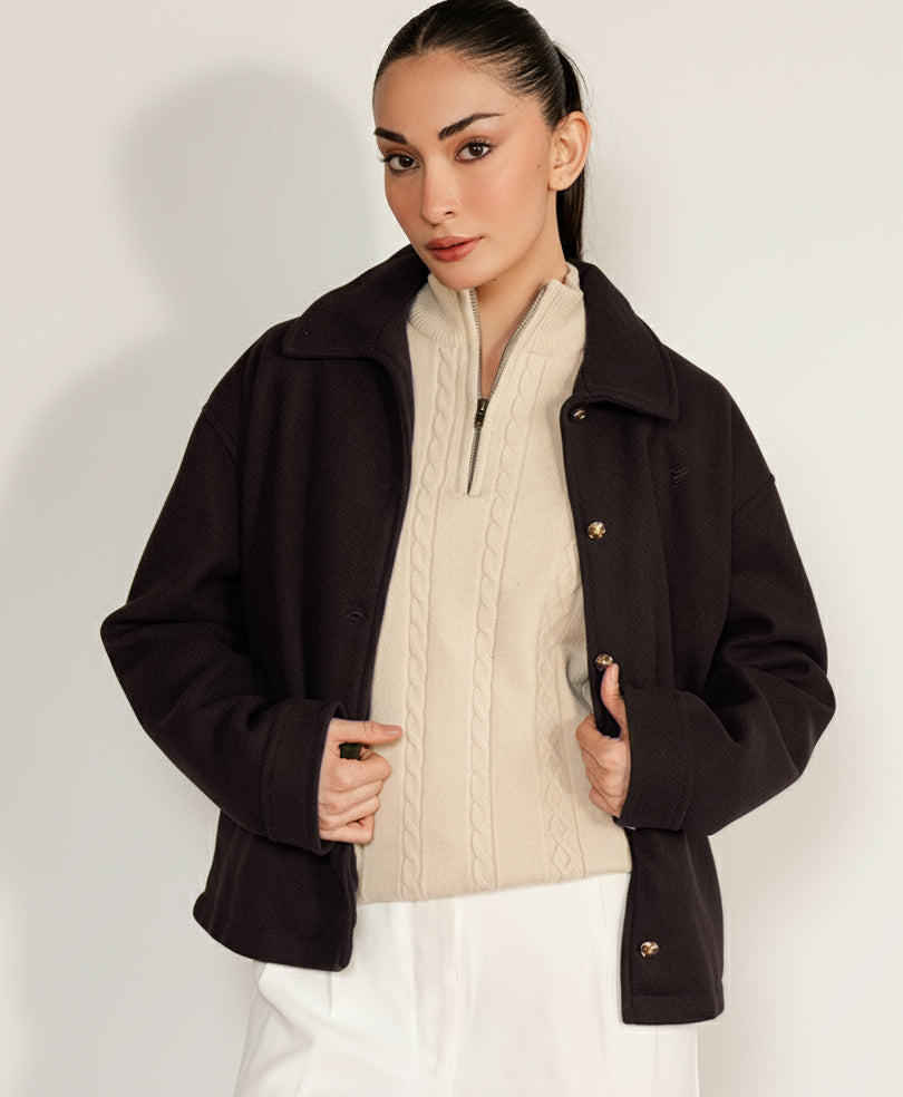 Evening Chocolate Wool Jacket (Women)