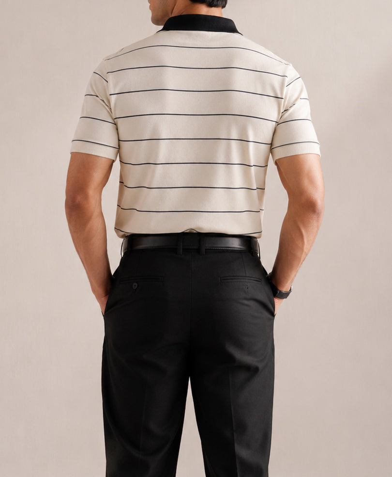 Classic Cream Striped POLO