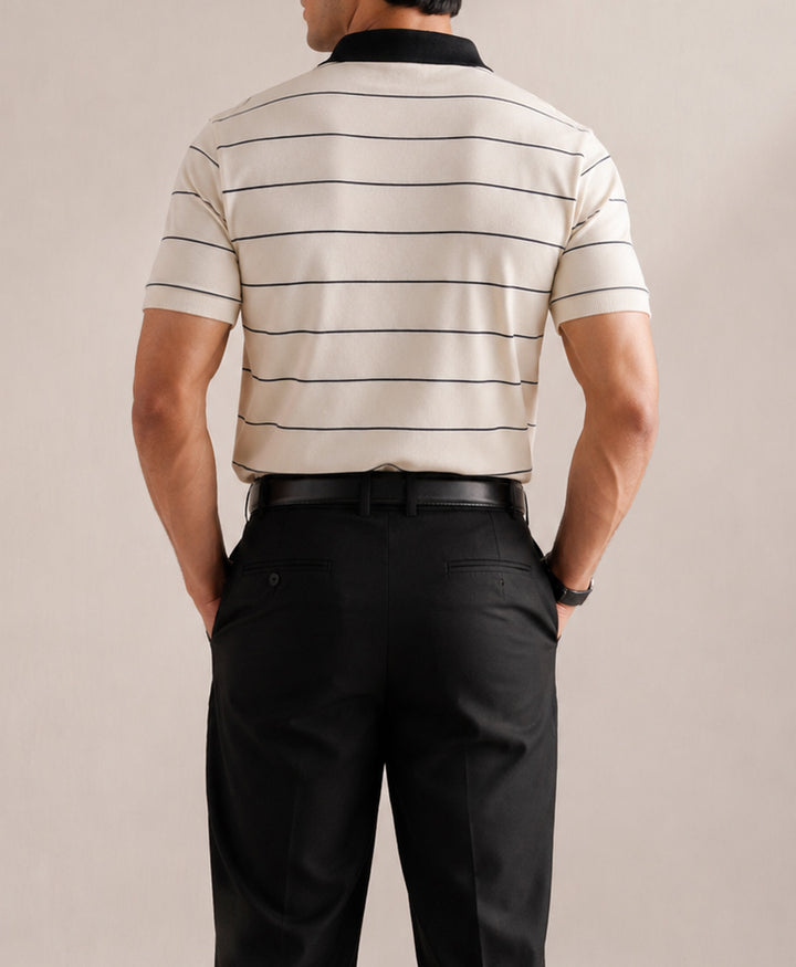 Classic Cream Striped POLO